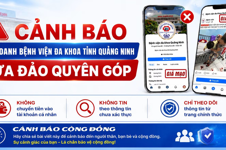Cảnh báo fanpage giả bệnh viện lừa đảo quyên góp