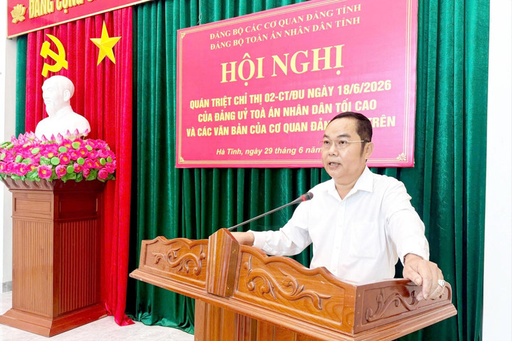 TAND tỉnh Hà Tĩnh triển khai quán triệt Chỉ thị và Kế hoạch của Đảng ủy TANDTC