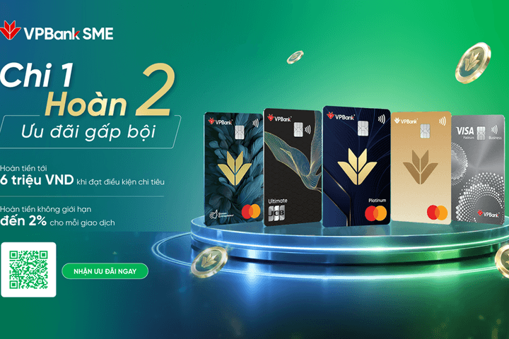 Mở thẻ VPBiz, hoàn tiền tới 6 triệu đồng chi tiêu doanh nghiệp