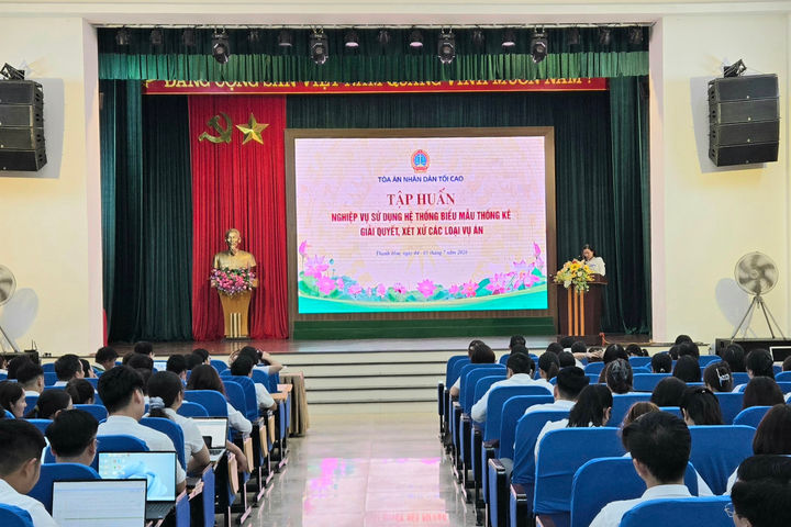 Tập huấn nghiệp vụ sử dụng hệ thống biểu mẫu thống kê giải quyết, xét xử các loại vụ án
