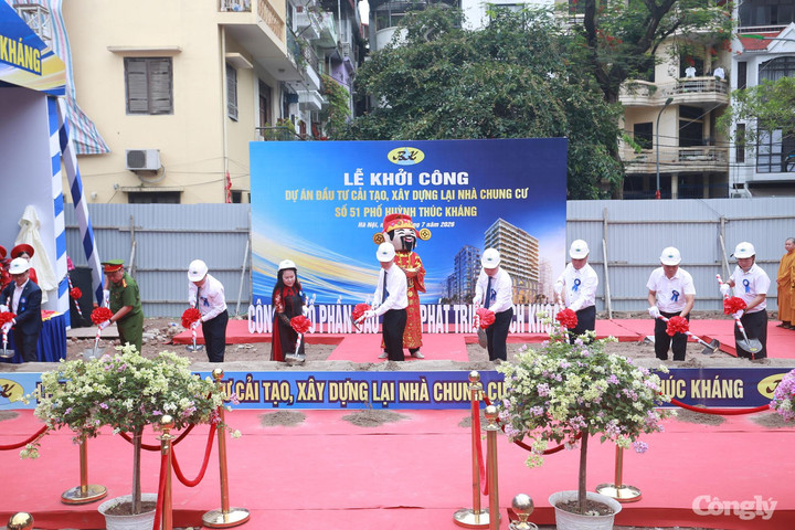 Hà Nội: Khởi công dự án đầu tư cải tạo, xây dựng lại nhà chung cư 51 Huỳnh Thúc Kháng
