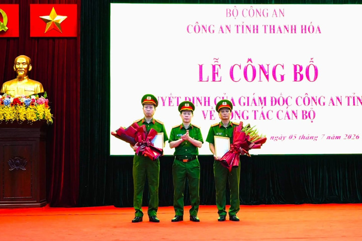 Công an Thanh Hóa điều động, bổ nhiệm nhiều lãnh đạo các phòng nghiệp vụ