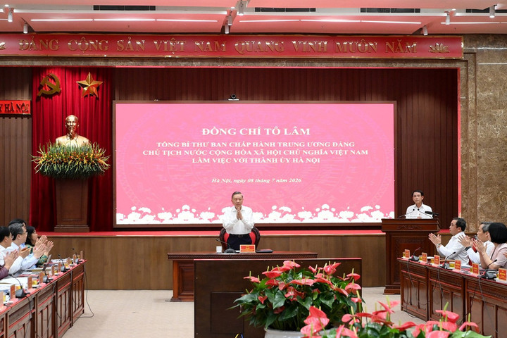 Tổng Bí thư, Chủ tịch nước Tô Lâm làm việc với Thành ủy Hà Nội