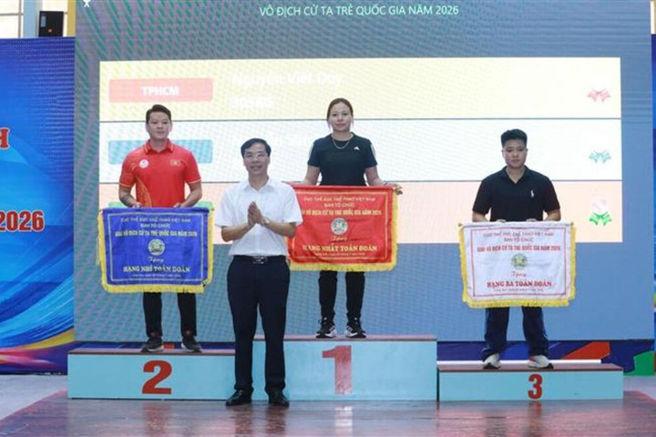 Hải Phòng xếp hạng ba toàn đoàn tại Giải vô địch cử tạ trẻ quốc gia 2026