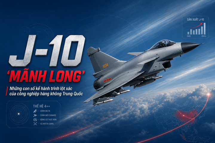 J-10 “Mãnh Long”: Những con số kể hành trình lột xác của công nghiệp hàng không Trung Quốc