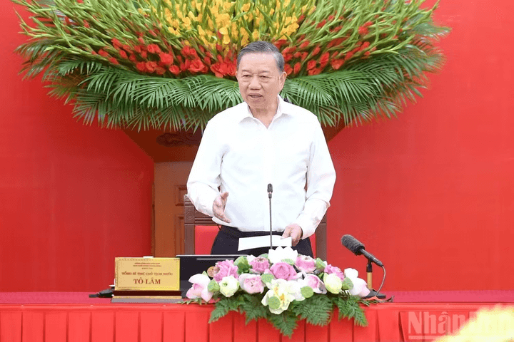 Kết luận của Tổng Bí thư, Chủ tịch nước Tô Lâm tại Phiên họp chuyên đề về chuyển đổi số trong hệ thống chính trị
