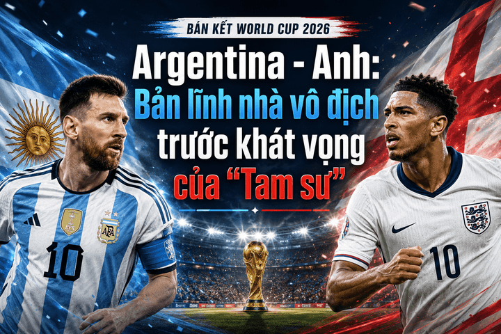 Argentina - Anh: Bản lĩnh nhà vô địch trước khát vọng của “Tam sư”