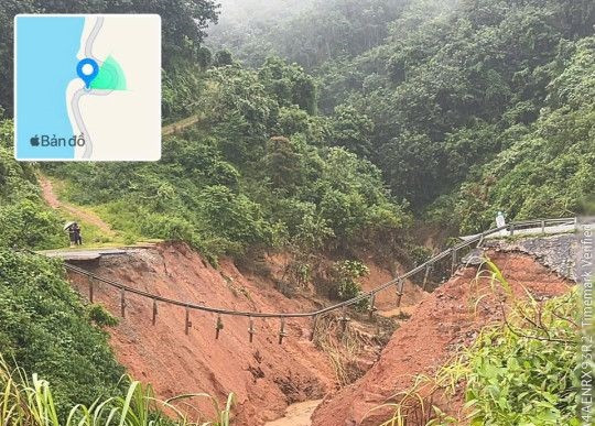 Sạt lở chia cắt Quốc lộ 12, Quốc lộ 279, CSGT khuyến cáo người dân không lưu thông