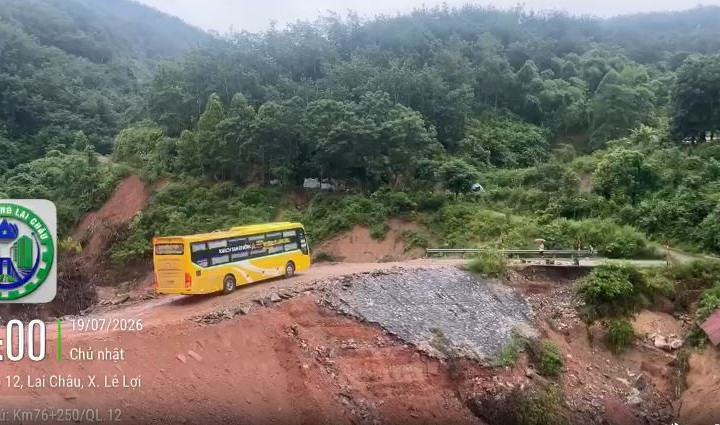 Lai Châu kết thúc phân luồng, khôi phục giao thông trên Quốc lộ 12