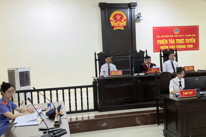 TAND khu vực 9 - Thanh Hóa tổ chức thành công 4 phiên tòa trực tuyến