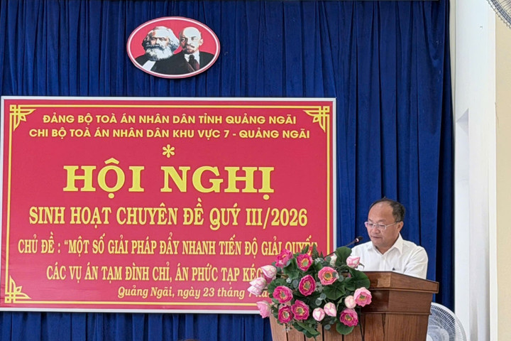 TAND khu vực 7 - Quảng Ngãi đẩy nhanh tiến độ giải quyết các loại án