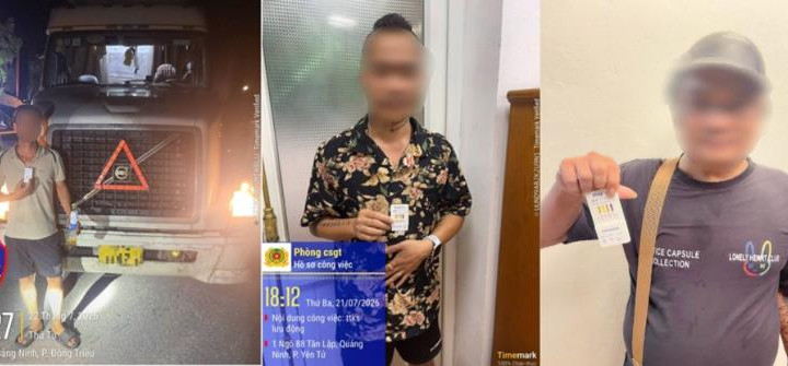 Quảng Ninh: Liên tiếp phát hiện 3 tài xế dương tính với ma túy sau 2 ngày tuần tra