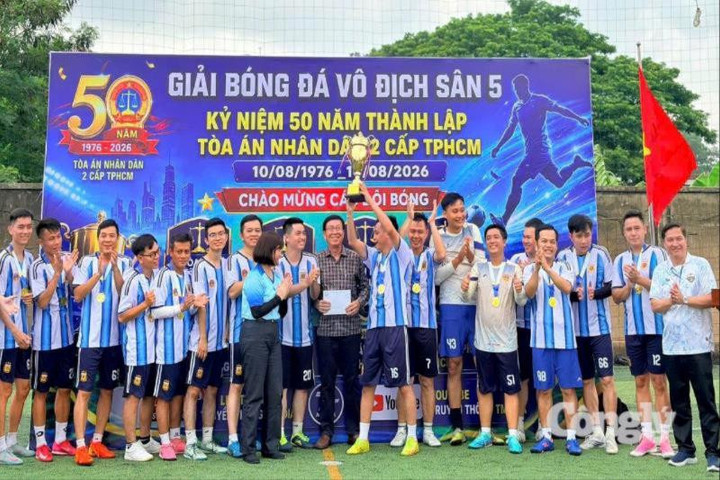 Sôi nổi Giải bóng đá Cúp Tứ hùng TAND khu vực 16 - TP.HCM mở rộng năm 2026