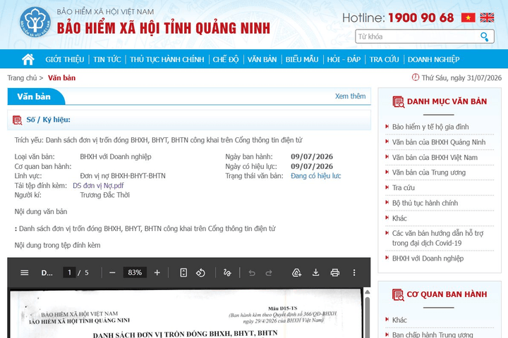 Hàng chục doanh nghiệp Quảng Ninh bị đề nghị khởi kiện vì nợ bảo hiểm