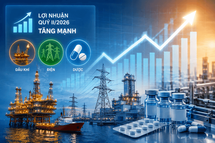 Lợi nhuận quý II 2026 tăng mạnh ở nhóm dầu khí, điện, dược