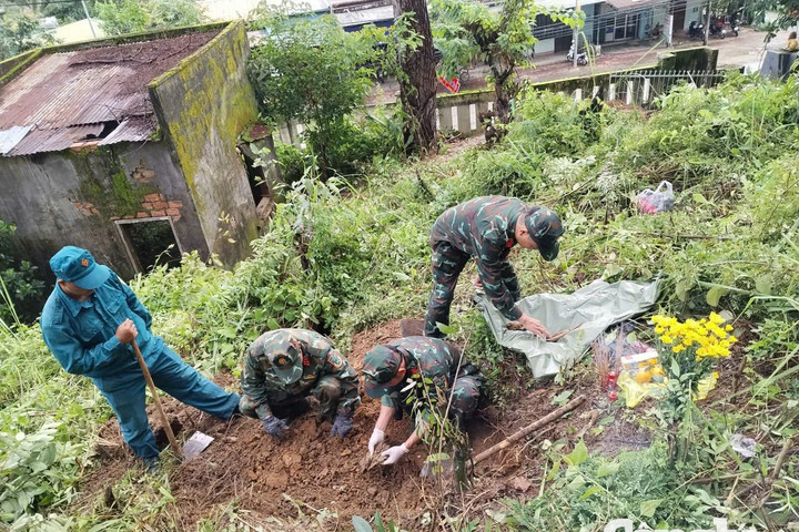 Quy tập thêm 5 hài cốt liệt sĩ tại xã Đăk Pék