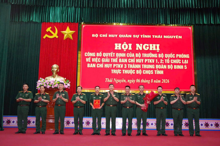 Thái Nguyên: Giải thể, tổ chức lại Ban chỉ huy phòng thủ khu vực