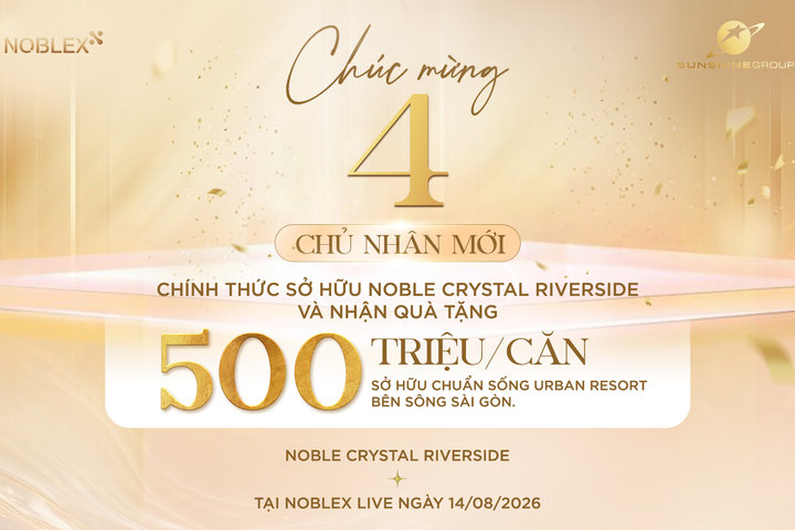 Gần 100% giỏ hàng Noble Crystal Riverside “chốt deal” trên sóng livestream