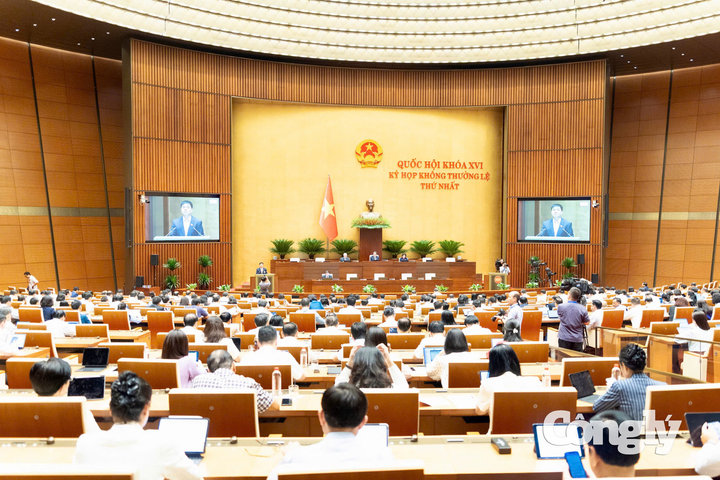 Quốc hội nghe Báo cáo thẩm tra về định hướng xây dựng Luật Ngân sách nhà nước (hợp nhất)