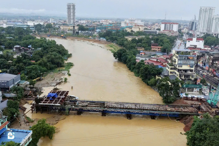 Thái Nguyên cảnh báo lũ trên sông Cầu