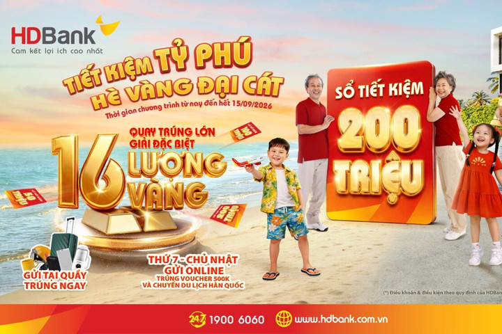 HDBank xác định chủ nhân 64 sổ tiết kiệm, cuộc đua săn 16 lượng vàng SJC vào chặng nước rút