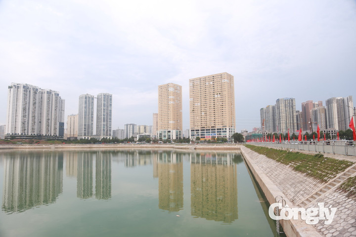 Cận cảnh hồ đầu mối Mễ Trì (hồ Đồng Bông 2) sau khi hoàn thành: “Túi chứa nước” mới phía Tây Nam Hà Nội