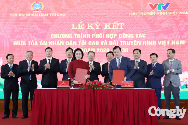 TANDTC và VTV ký kết chương trình phối hợp công tác giai đoạn 2026-2030