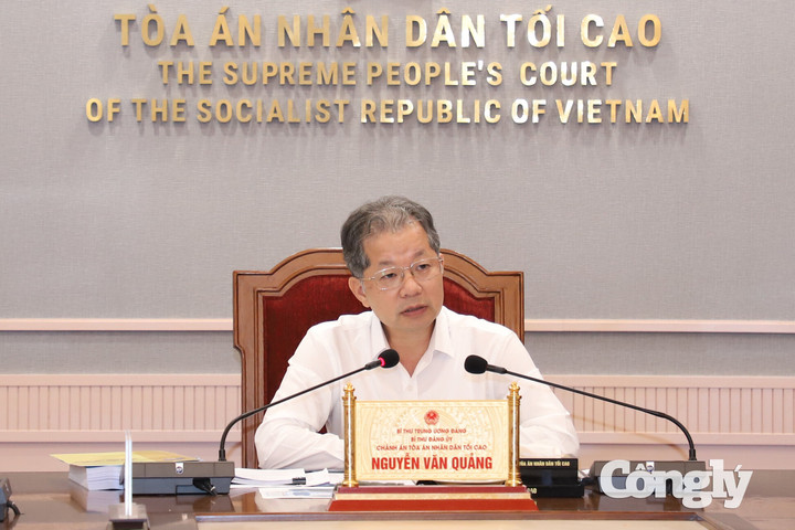 Chánh án Nguyễn Văn Quảng chỉ đạo đẩy nhanh các nhiệm vụ chuyển đổi số