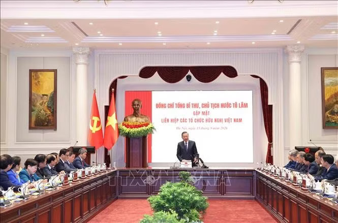 Tổng Bí thư, Chủ tịch nước gặp mặt BCH Liên hiệp các tổ chức hữu nghị Việt Nam