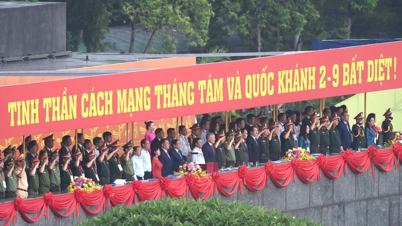 Tổng duyệt diễu binh, diễu hành mừng Quốc khánh ở Ba Đình