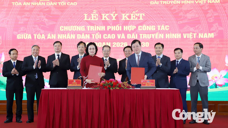 Tòa án nhân dân tối cao và VTV phối hợp công tác đến năm 2030