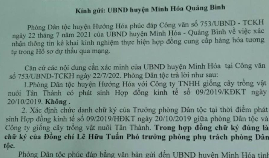 Viết tiếp vụ một doanh nghiệp có dấu hiệu làm giả hồ sơ đấu thầu ở Quảng Bình