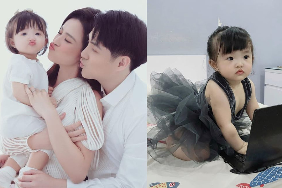 Công chúa Winnie nhà Đông Nhi diện váy áo bồng bềnh ngồi 'học online' khiến cư dân mạng không khỏi phì cười