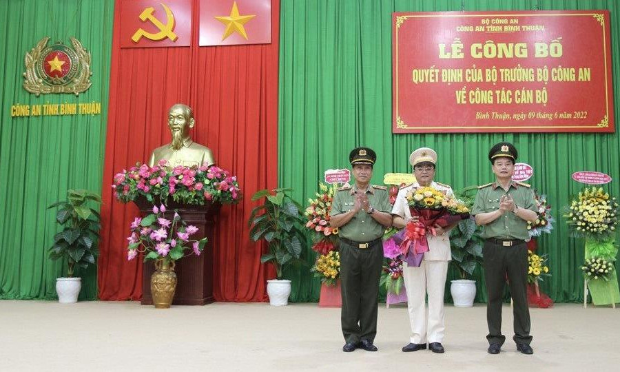 Bộ Công an bổ nhiệm thêm 1 Phó giám đốc Công an tỉnh Bình Thuận