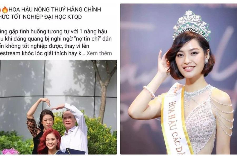 Hoa hậu Nông Thúy Hằng bị nghi tốt nghiệp đại học thần tốc, dân tình lập tức tìm ra sự thật