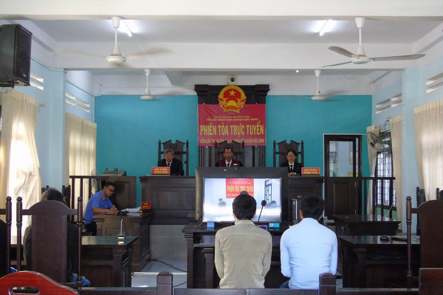 TAND huyện Bắc Bình tỉnh Bình Thuận tổ chức thành công 12 phiên tòa trực tuyến