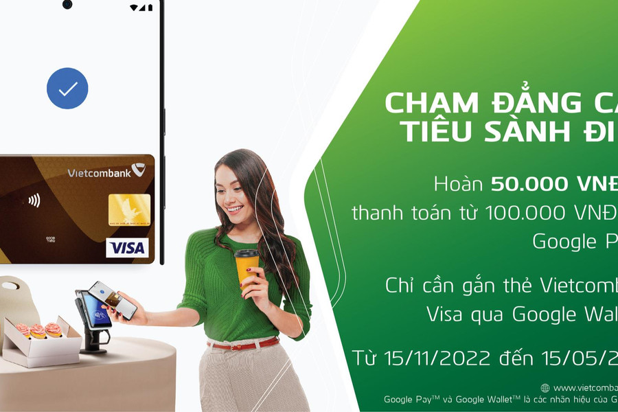 Vietcombank chính thức triển khai dịch vụ thanh toán qua Google Wallet cho thẻ Visa