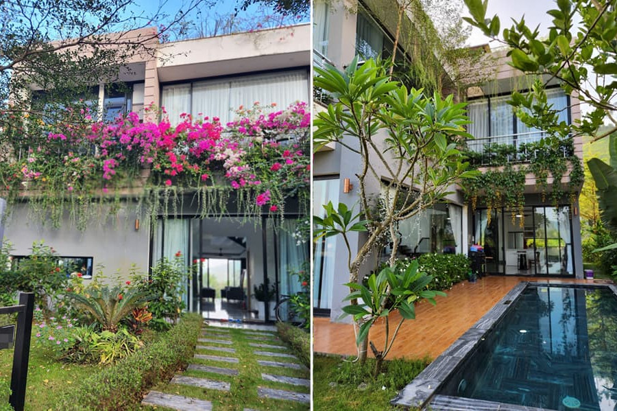 Bỏ phố lên núi, người chồng xây ngôi nhà ngập tràn sắc hoa, tận hưởng cuộc sống bình yên bên vợ