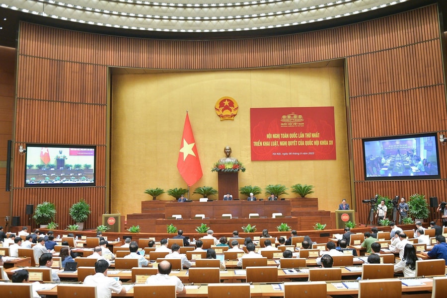 Khai mạc Hội nghị toàn quốc lần thứ Nhất triển khai luật, nghị quyết của Quốc hội Khóa XV
