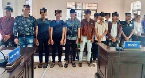 Dùng hung khí đánh nhau, 24 đối tượng lĩnh án