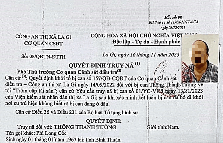 Bắt giữ đối tượng “Phi Long Cốc” sau 3 ngày truy nã
