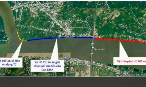 Đồng Tháp: Lập phương án thiết kế dự án xử lý sạt lở bờ sông Tiền