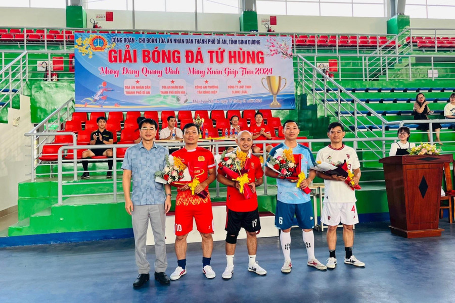 TAND TP Dĩ An tổ chức giải bóng đá Chào mừng kỷ niệm 94 năm ngày thành lập Đảng Cộng Sản Việt Nam