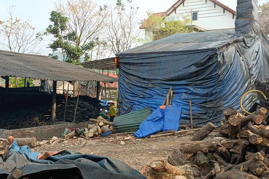 Lò đốt than trái phép gây ô nhiễm môi trường