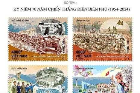 Phát hành bộ tem kỷ niệm 70 năm chiến thắng Điện Biên Phủ
