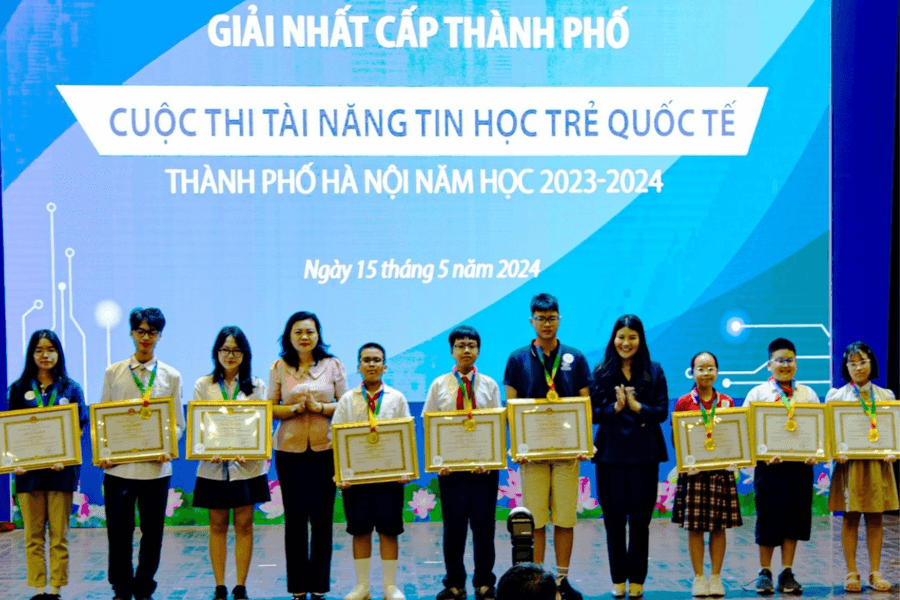 Lễ trao giải cuộc thi Tài năng tin học trẻ quốc tế năm học 2023-2024