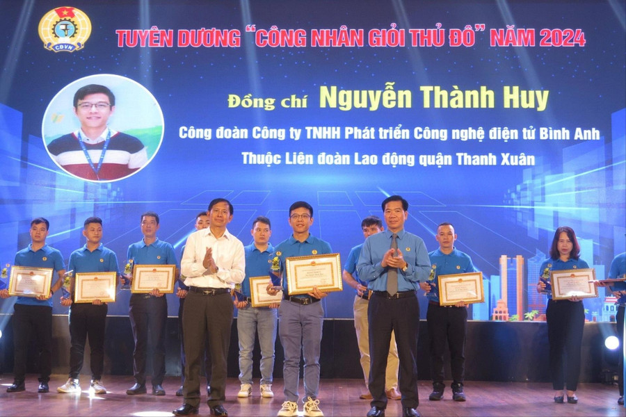 Tuyên dương 100 Công nhân giỏi Thủ đô năm 2024