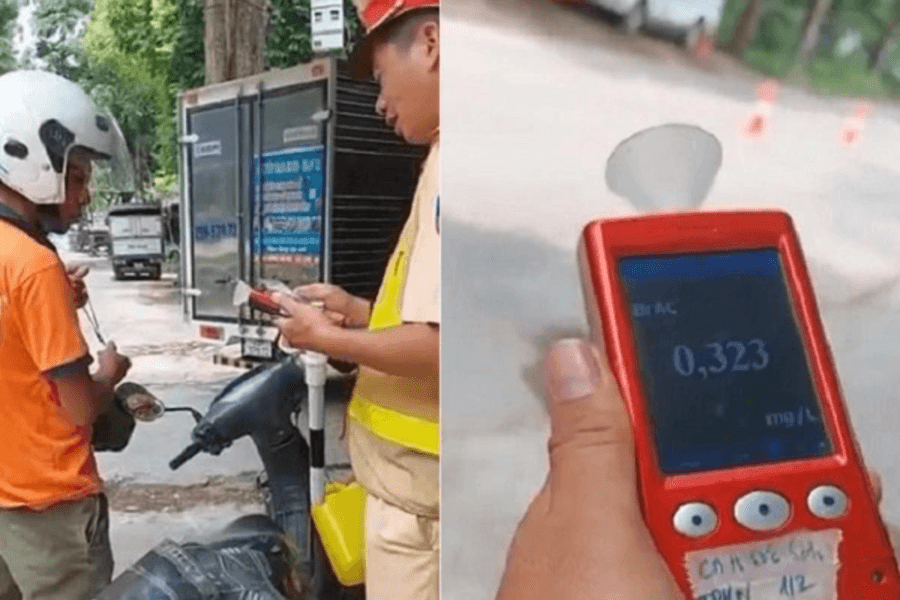 Vi phạm nồng độ cồn còn hung hăng chống người thi hành công vụ