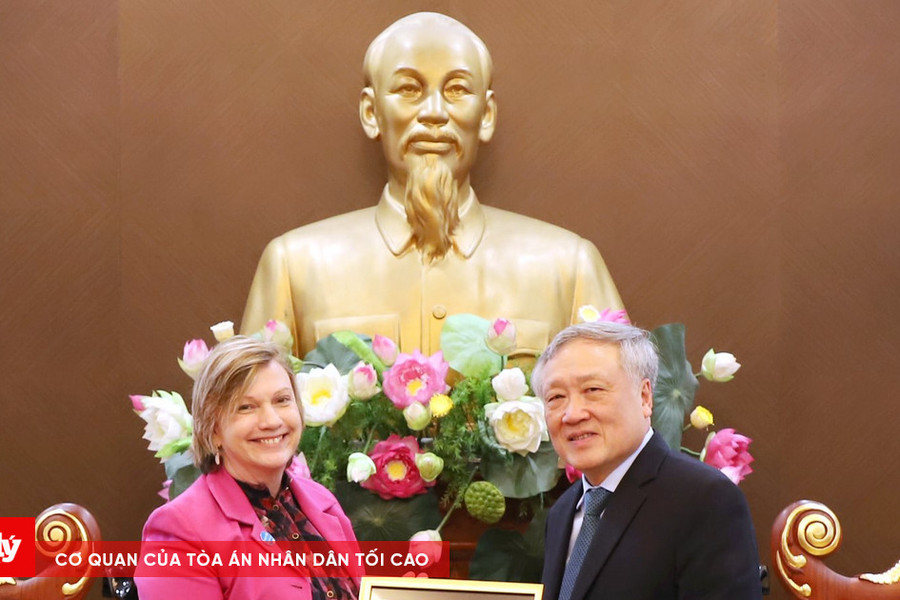 Chánh án TANDTC Nguyễn Hòa Bình tiếp Trưởng đại diện UNICEF tại Việt Nam