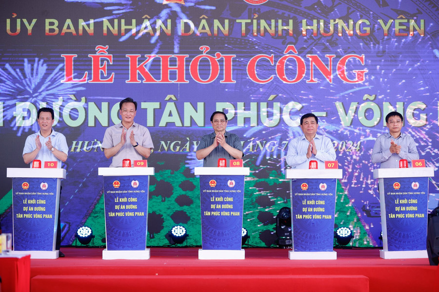 Thủ tướng dự lễ khởi công, khánh thành một số công trình trọng điểm ở Hưng Yên